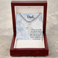 To Dad - Personalized Cross Necklace w/ Cuban Link Chain